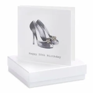 50 Silver Earrings On Designer Card by Crumble and Core