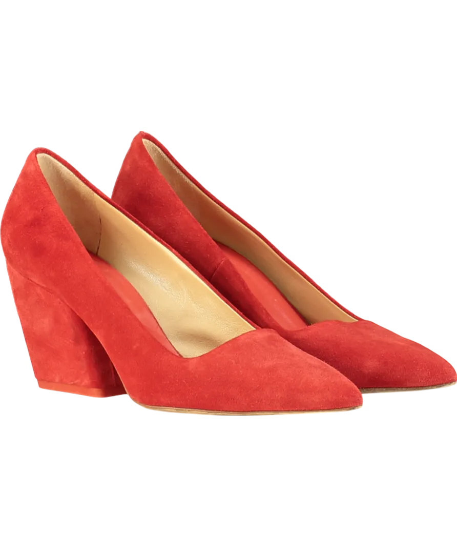 AEYDE Red Lizzy Suede Heels UK 8 EU 41 