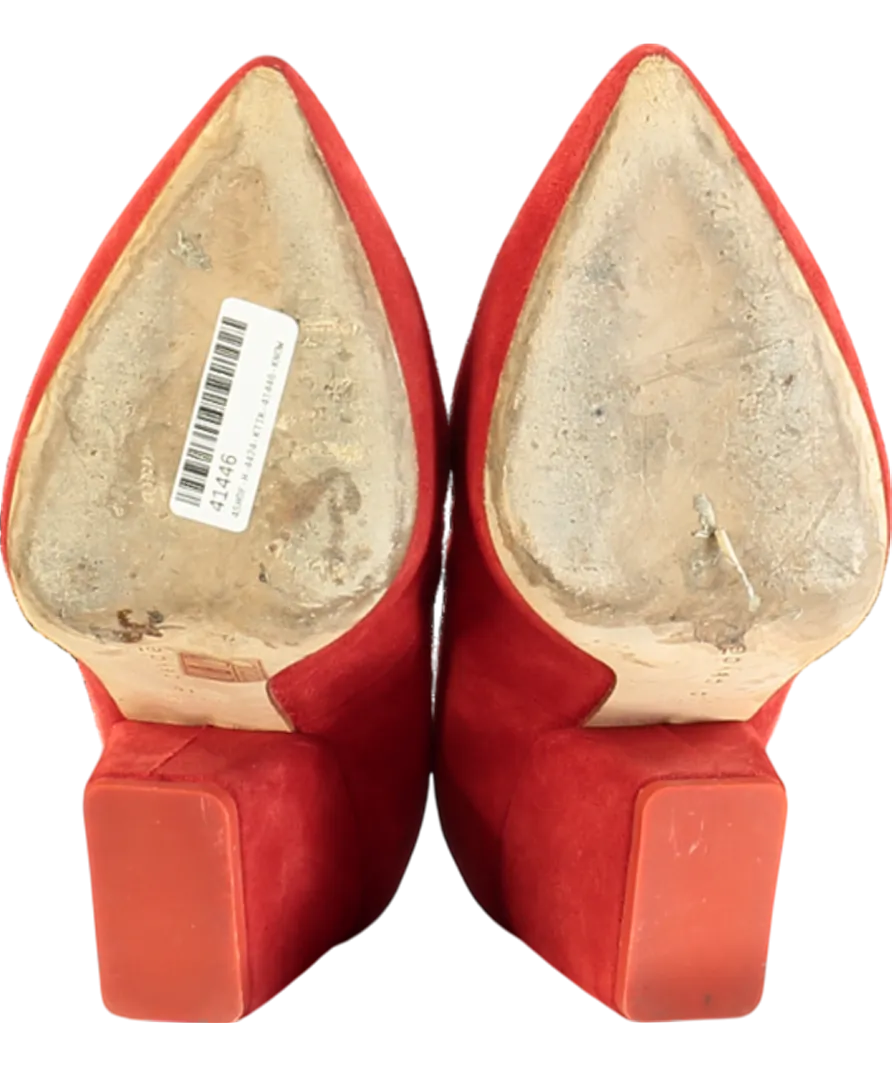 AEYDE Red Lizzy Suede Heels UK 8 EU 41 