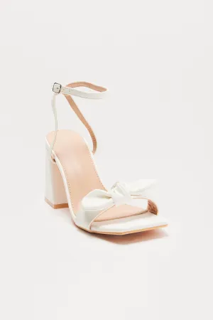 Allude Bow Heels - White
