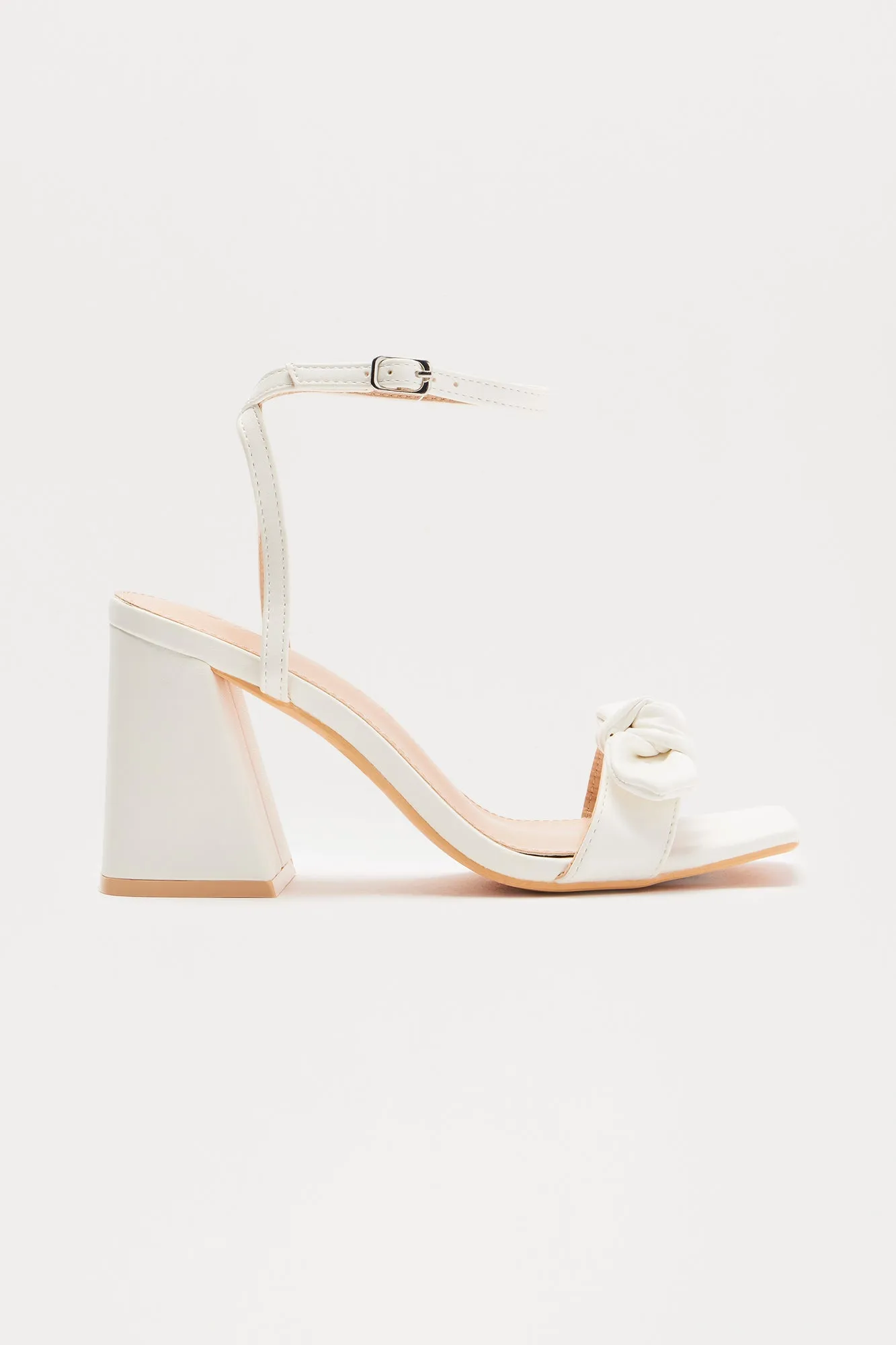 Allude Bow Heels - White