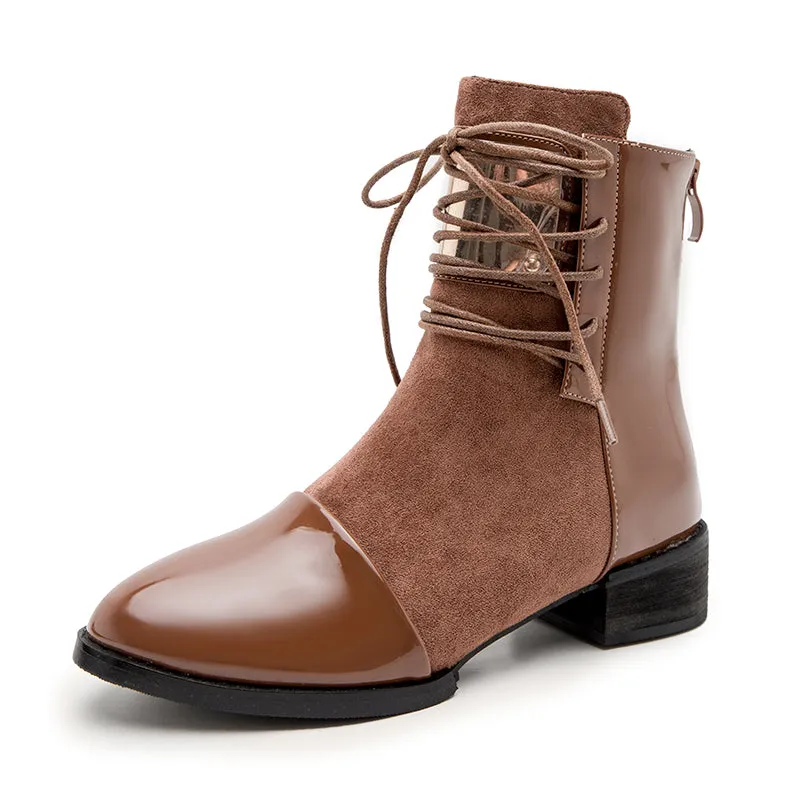 Casual Ankle High Heels Boots