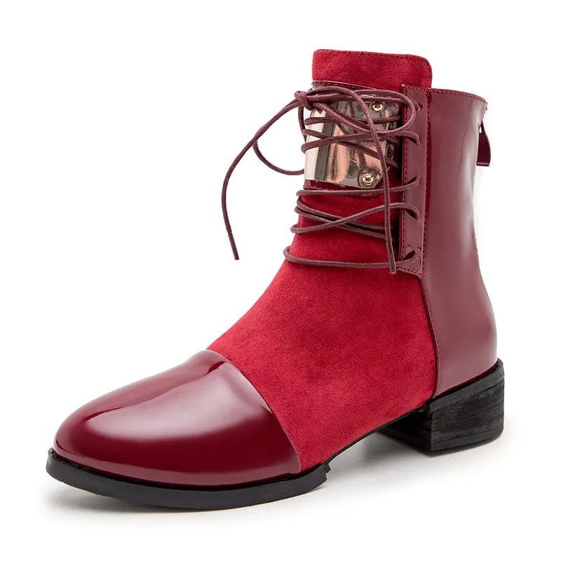 Casual Ankle High Heels Boots