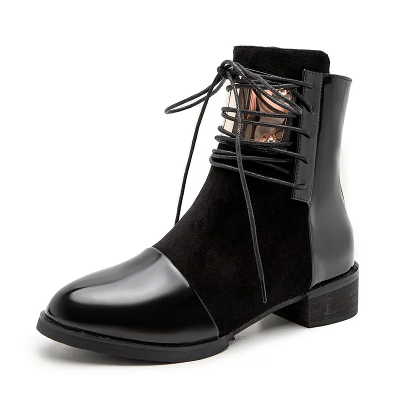 Casual Ankle High Heels Boots