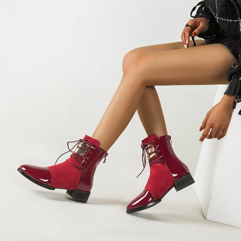 Casual Ankle High Heels Boots