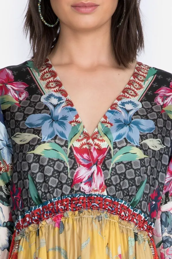 JOHNNY WAS DUNAS SILK DRESS