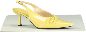 Manc Yellow Fleur Slingbacks UK 6 EU 39 