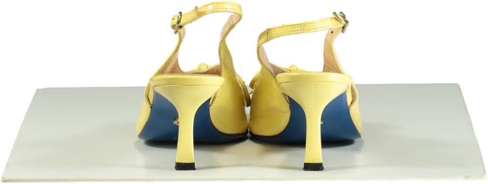 Manc Yellow Fleur Slingbacks UK 6 EU 39 