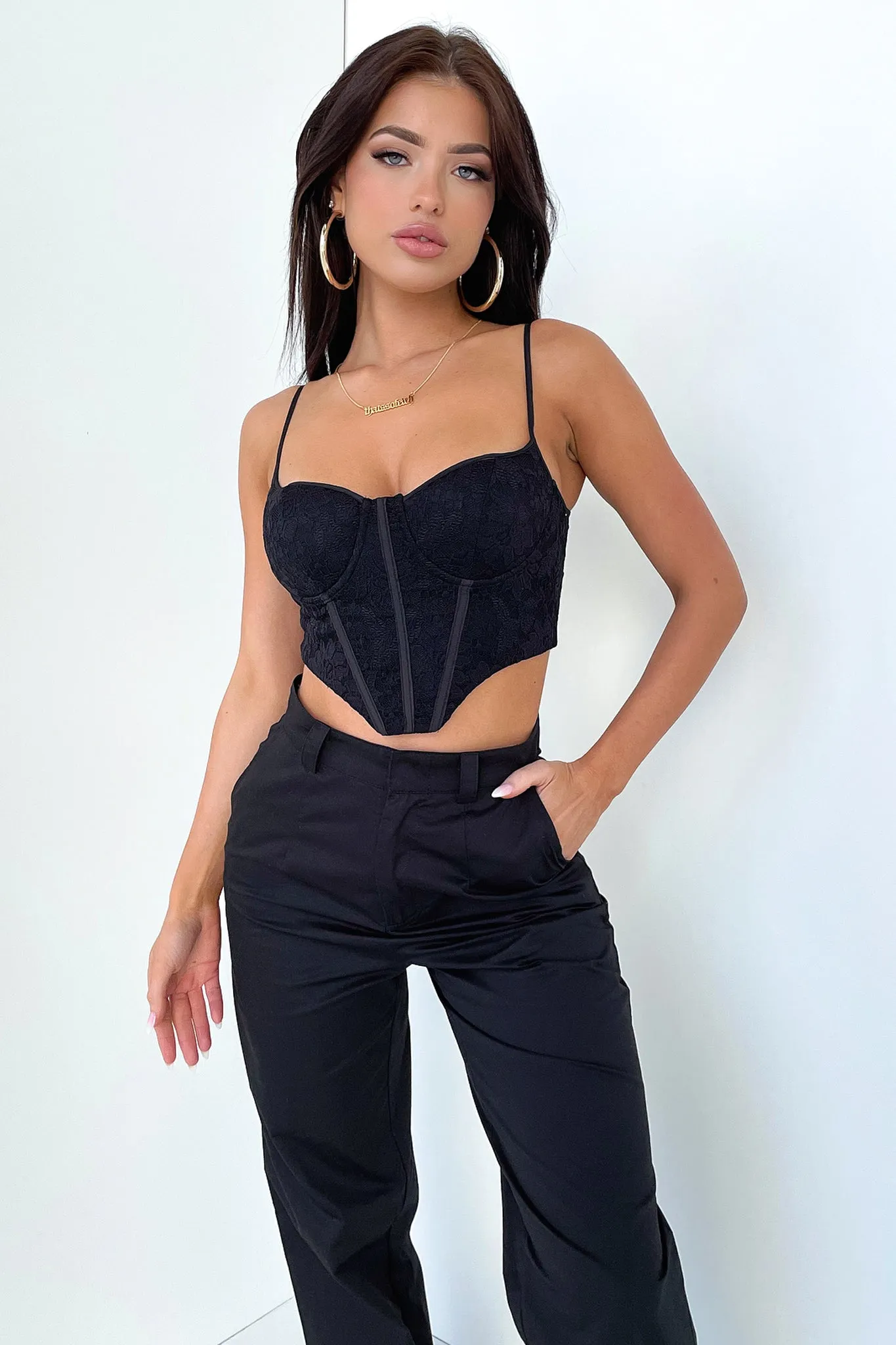 Marko Lace Corset - Black