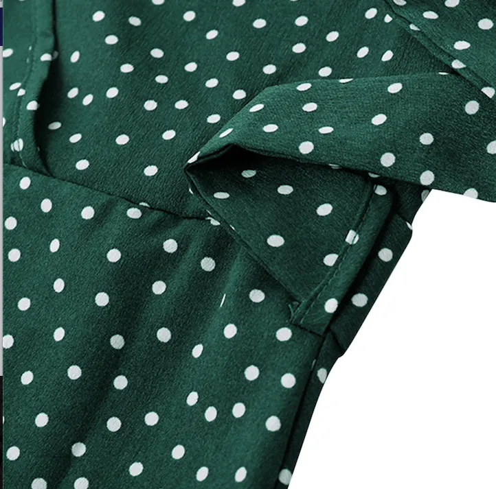 PIPER’S POLKA DOT WRAP MINI DRESS