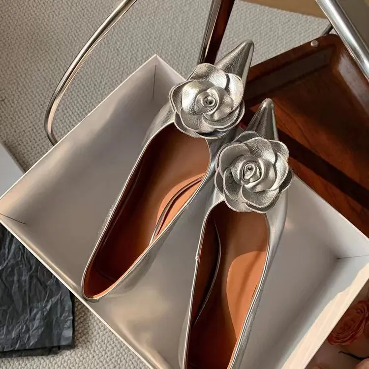 Rose Flower High Heels