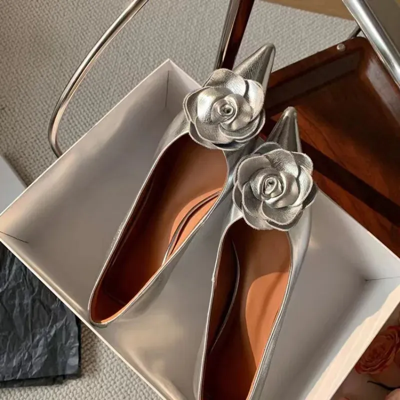 Rose Flower High Heels