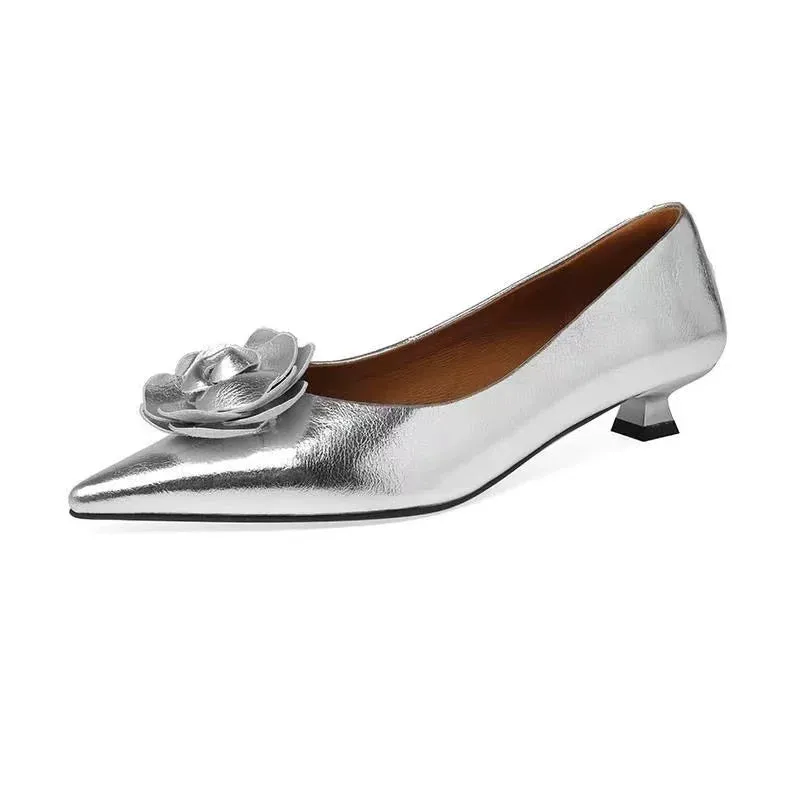 Rose Flower High Heels