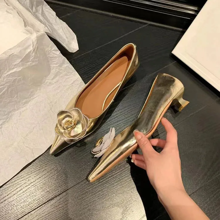 Rose Flower High Heels