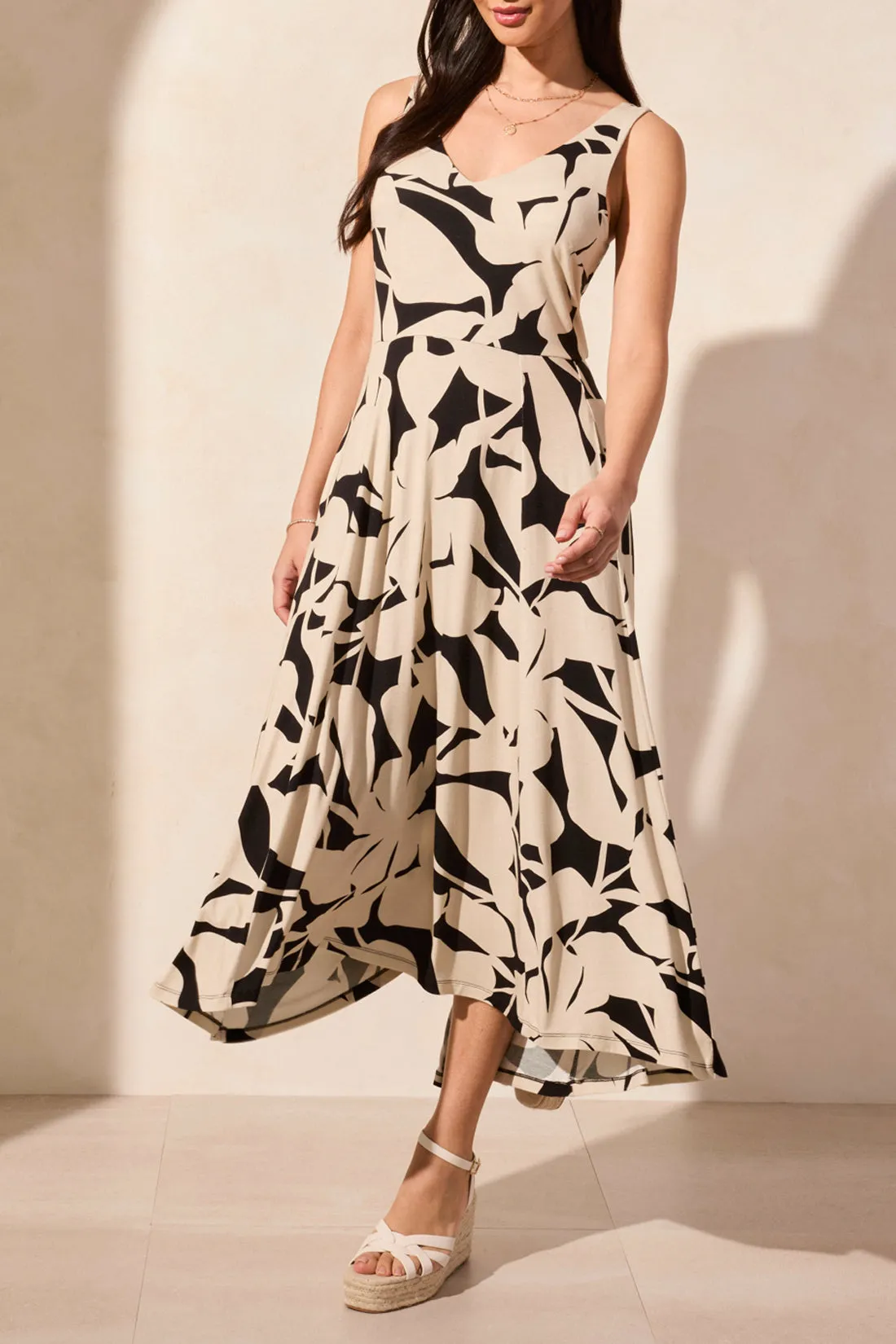 Tribal Ladies Safari Sleeveless High Low Dress