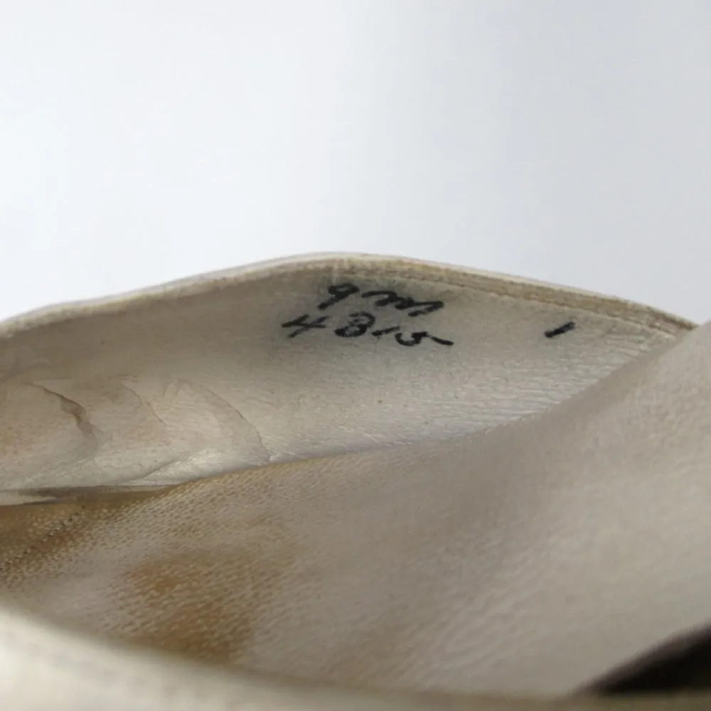 Vintage 50s White Springolator Heels Shoes 8.5