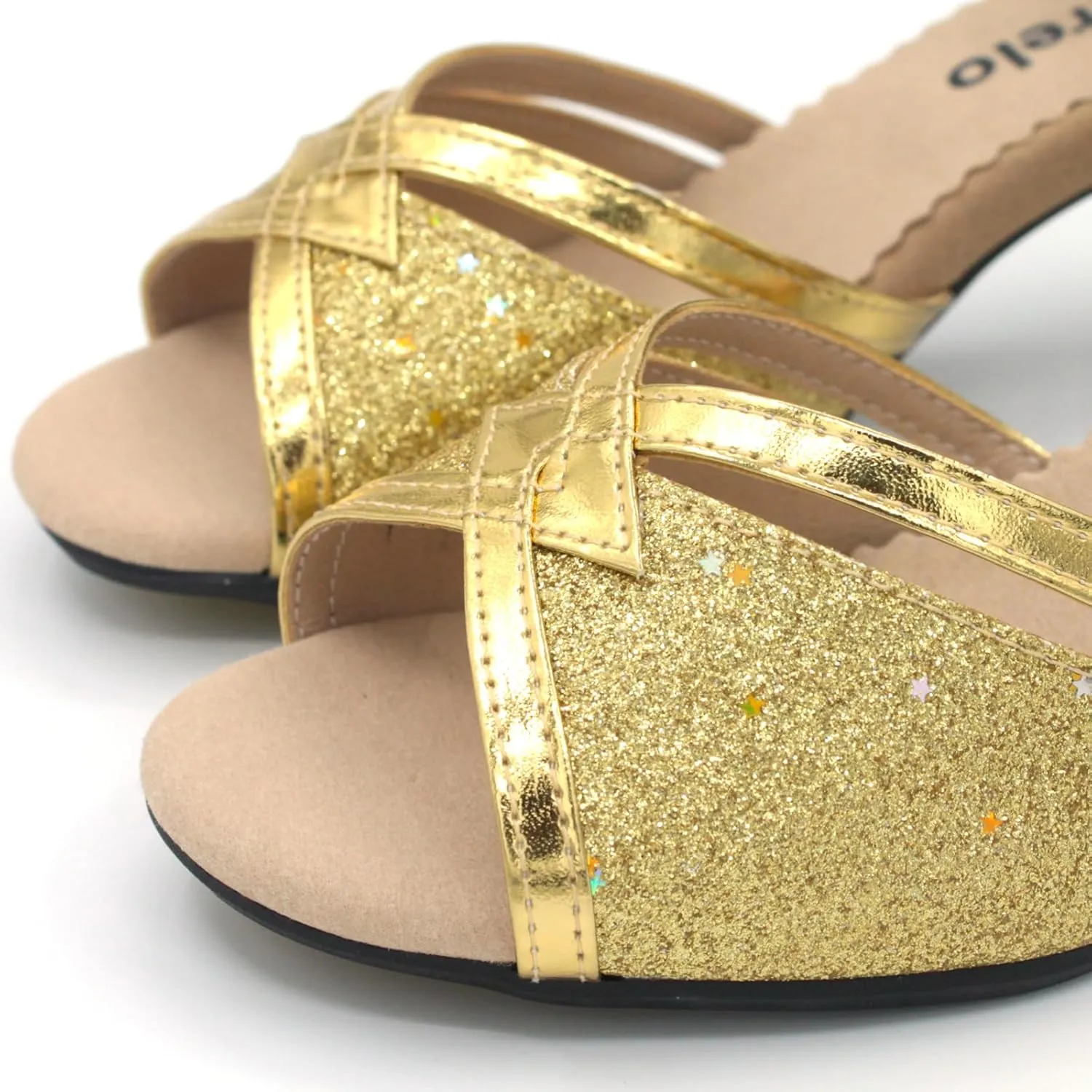 Women's Ballroom Dance Shoes Glitter Dancing Heels Salsa Latin Wedding Party Shoes